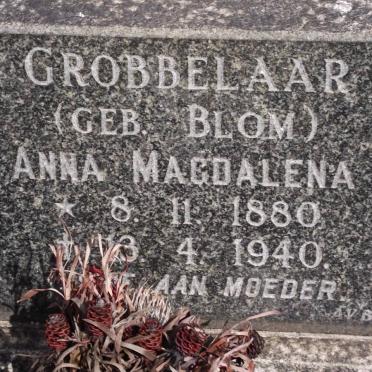 GROBBELAAR Anna Magdalena nee BLOM 1880-1940