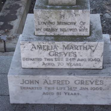 GREVES John Alfred -1962 :: GREVES Amelia Martha -1949