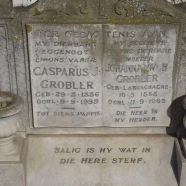 GROBLER Casparus J. 1886-1939 &amp; Johanna W.H. LABUSCHAGNE 1888-1969