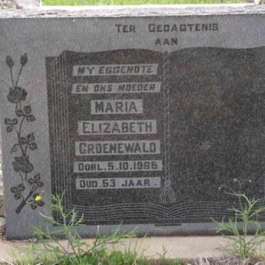 GROENEWALD Maria Elizabeth -1965