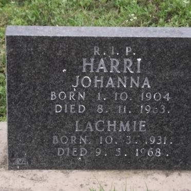 HARRI Johanna 1904-1963 :: HARRI Lachmie 1931-1968