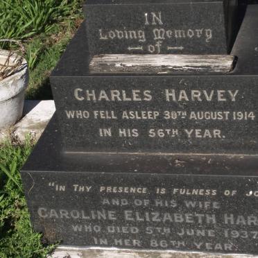 HARVEY Charles -1914 &amp; Caroline Elizabeth -1937