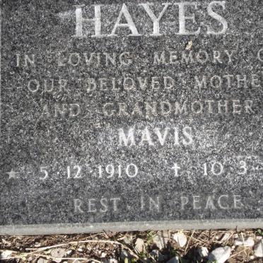 HAYES Mavis 1910-1982