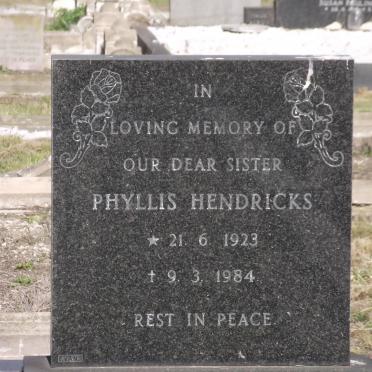 HENDRICKS Phyllis 1923-1984