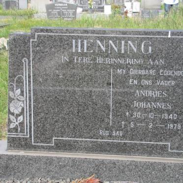 HENNING Andries Johannes 1940-1979