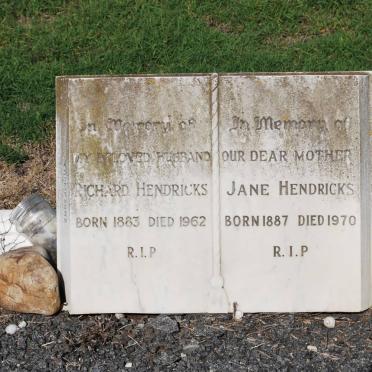 HENDRICKS Richard 1883-1962 &amp; Jane 1887-1970