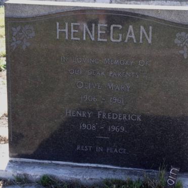 HENEGAN Olive Mary 1906-1961 &amp; Henry Frederick 1908-1969