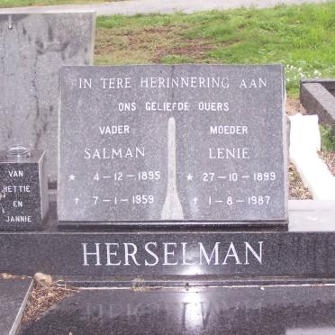 HERSELMAN Salman 1895-1959 &amp; Lenie 1899-1987