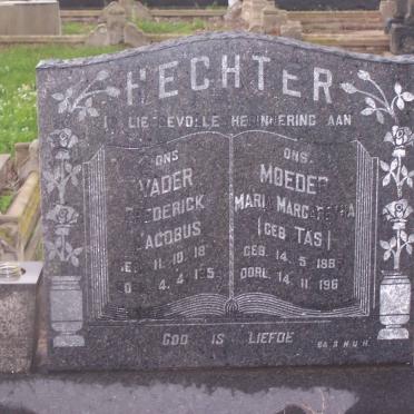 HECHTER Frederick Jacobus 1877-1954 &amp; Maria Margaretha TAS 1885-1960