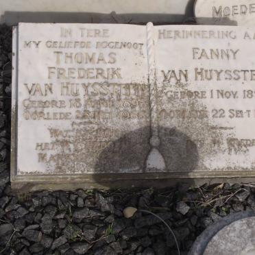 HUYSSTEEN Thomas Frederik, van 1896-1965 &amp; Fanny 1898-1978