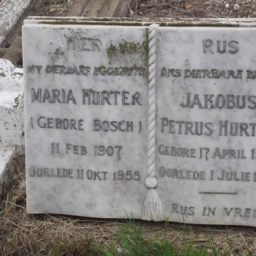 HURTER Jakobus Petrus 1902-1961 &amp; Maria BOSCH 1907-1955