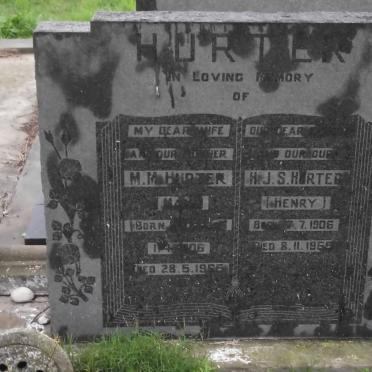 HURTER M.M. 1906-1965 &amp; H.J.S. 1906-1965