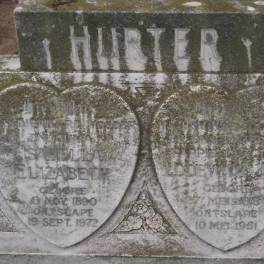 HURTER Lodewyk Jan 1887-1951 &amp; Isabella Elizabeth 1890-1972