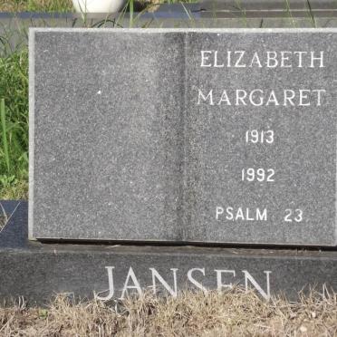 JANSEN Elizabeth Margaret 1913-1992