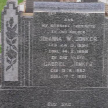 JONKER Johanna W. 1894-1956 &amp; Gabriel 1882-1961