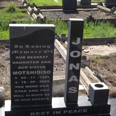 JONAS Motshidiso 1981-2009