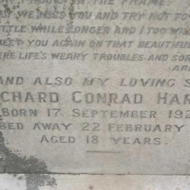 JOHNSON Archibald Peter James 1907-1929 :: JOHNSON Richard Conrad Harry 1927-1946