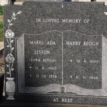 KEOGH Harry 1890-1948 :: LISTON Mabel Ada formerly KEOGH 1905-1976