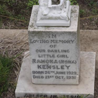 KEMSLEY Ramona 1929-1931