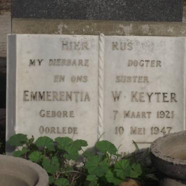 KEYTER Emmerentia W. 1921-1947