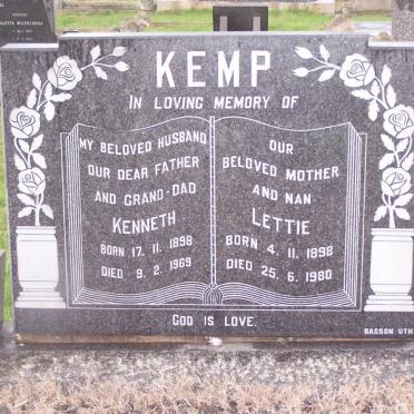 KEMP Kenneth 1898-1969 &amp; Lettie 1898-1980