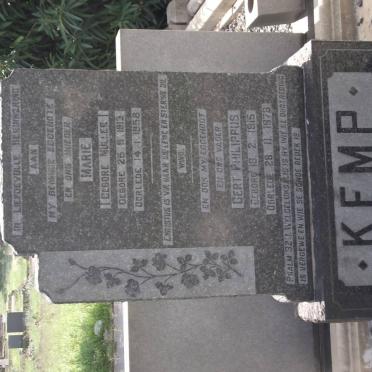KEMP Marie MULLER 1913-1958 &amp; Gert Philippus 1915-1978