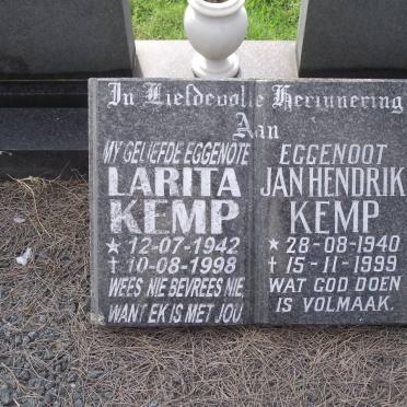 KEMP Jan Hendrik 1940-1999 &amp; Larita 1942-1998