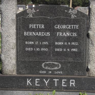 KEYTER Pieter Bernardus 1915-1990 &amp; Georgette Francis 1922-1982