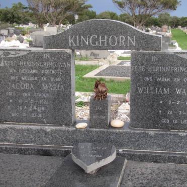 KINGHORN William Walter 1918-1989 &amp; Jacoba Maria VAN STADEN 1922-1981