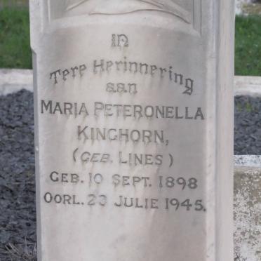 KINGHORN Maria Peteronella nee LINES 1898-1945
