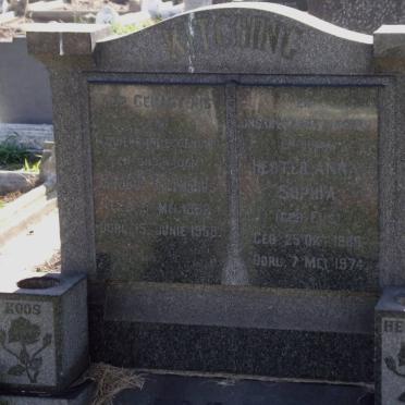 KITCHING Jacobus Stephanus 1882-1958 &amp; Hester Anna Sophia ELS 1888-1974