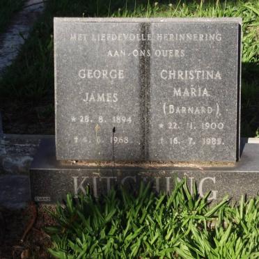 KITCHING George James 1894-1968 &amp; Christina Maria BARNARD 1900-1985