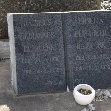 KLERK Jacobus Johannes, de 1891-1958 &amp; Cornelia Elizabeth 1891-1972
