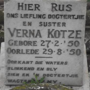 KOTZE Verna 1950-1950