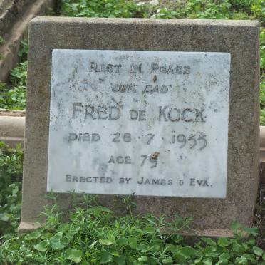 KOCK Fred, de -1955