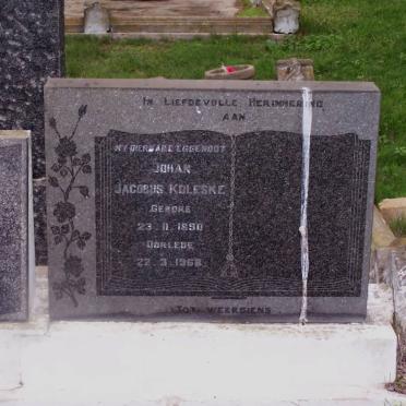 KOLESKE Johan Jacobus 1890-1968