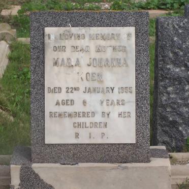 KOEN Maria Johanna -1955