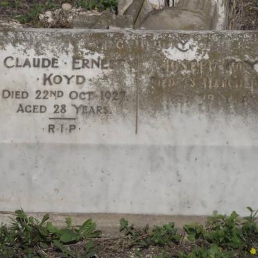 KOYD Claude Ernest -1927 :: KOYD Joseph -1943