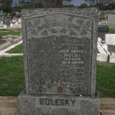 KOLESKY Adam Johannes 1916-1946