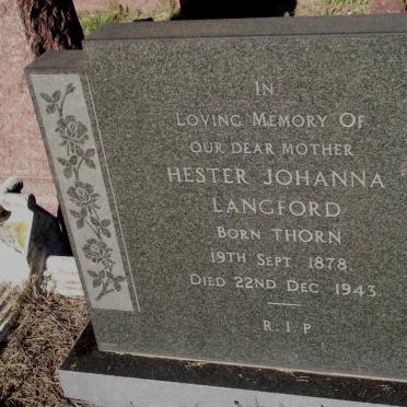 LANGFORD Hester Johanna nee THORN 1878-1943