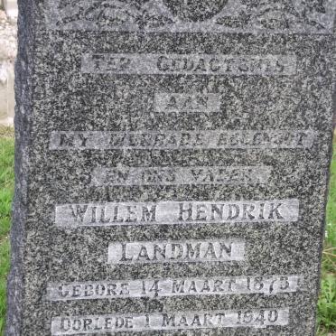 LANDMAN Willem Hendrik 1873-1940
