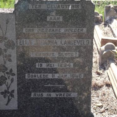 LANGEVELD Ella Johanna nee BRUCE 1894-1960