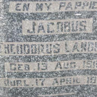 LANDMAN Jacobus Theodorus 1915-1959