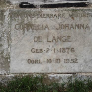 LANGE Cornelia Johanna, de 1876-1952