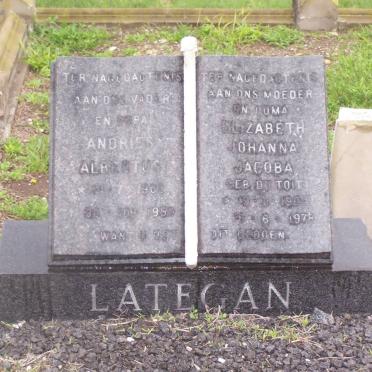 LATEGAN Andries Albertus 1908-1959 &amp; Elizabeth Johanna Jacoba DU TOIT 1906-1978