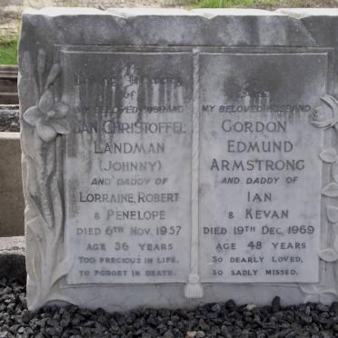 LANDMAN Jan Christoffel -1957 :: ARMSTRONG Gordon Edmund -1969