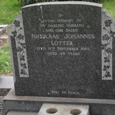 LOTTER Nicolaas Johannes -1961