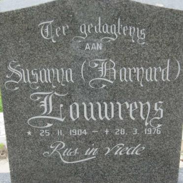 LOURENS Susanna nee BARNARD 1904-1976