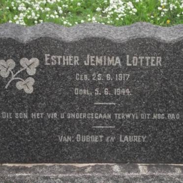 LOTTER Esther Jemima 1917-1944