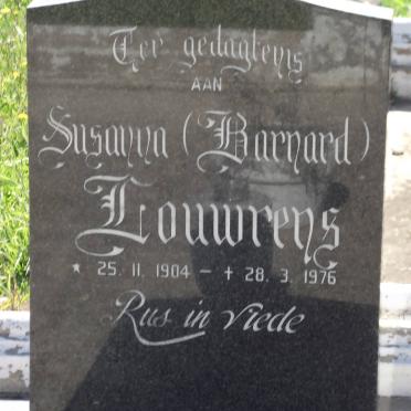 LOUWRENS Susanna nee BARNARD 1904-1976